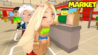 MARKETTE HERKES SIRAYA GİRDİ 😂 ROBLOX Checkout Line Simulator 🛒 [upl. by Wilfreda579]