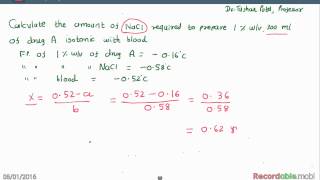 Isotonicity adjustment of parenteral formulation 3 [upl. by Maidie]