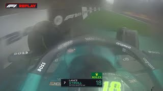 F1 2024 Belgium Practice 3  Lance Stroll Crash [upl. by Oisinoid]