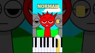 Raddy Theme Incredibox Sprunki  Normal Vs Horror on piano [upl. by Phene]