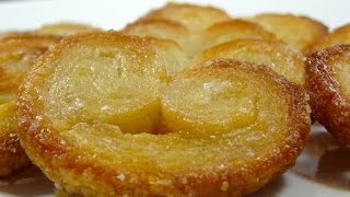 How To Make Puff Pastry sweet Palmiers or Elephant ears easy perfect recipe [upl. by Lisandra]