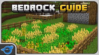 Best Early FOOD SOURCES  Bedrock Guide 002  Survival Tutorial Lets Play  Minecraft [upl. by Tennek]