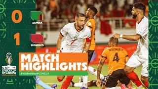 HIGHLIGHTS  Zambia 🆚 Morocco  ملخص مباراة زامبيا والمغرب TotalEnergiesAFCON2023  MD3  Group F [upl. by Barrett]