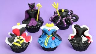 Disney Evil QUEENS Cupcakes  How To Decorate by Cakes StepbyStep [upl. by Esinet355]