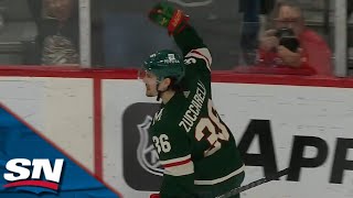 Wilds Matts Zuccarello Slips Puck Between Travis Konecnys Legs And Scores Highlight Reel OT Winner [upl. by Willock]