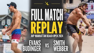 BudingerEvans vs SmithWebber  2024 AVP Manhattan Beach Open Round 4 Contenders [upl. by Lubeck]