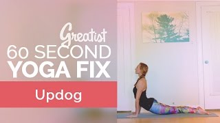 Correct Way to Do Upward Facing Dog in just 60 Seconds  Greatist Yoga Alignment Fix  Updog [upl. by Rozalin919]