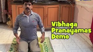 How to do Vibhaga Pranayama  Yoga Class 4 Telugu [upl. by Yrocal406]