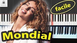 Tal  Mondial  tutorial Piano FACILE [upl. by Yleak154]