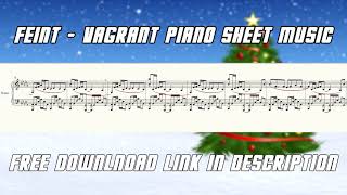 Feint  Vagrant Piano Sheet Music Amytes Christmas Gift 1 of 5 [upl. by Narot]