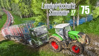 LS17 Forst 75  Mit Schleppstange und 20 Anhängern durch den Wald I LANDWIRTSCHAFTSSIMULATOR 17 [upl. by Carli]