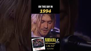 On This Day 1994 nirvana release MTV Unplugged In New Live Album turns 30 today [upl. by Harrison713]