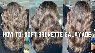 Brunette Balayage Tutorial for Hairdressers  long hair highlights toner formula [upl. by Inait329]