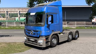 ETS 2  Actros MP3 Transporting Plastic Pipes from Bern Part 1 [upl. by Adnuahsar]