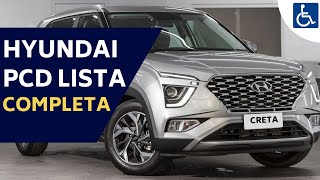 CARROS HYUNDAI PARA PCD LISTA COMPLETA COM ISENÇÃO [upl. by Nitsrik846]