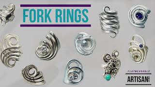 Fork rings  Flatwearable Artisan Jewelry [upl. by Quinlan490]