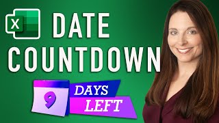 Create Date Countdown in Excel  Countdown Timer of Days Remaining [upl. by Cardon26]