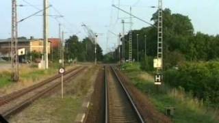 Railway cab ride Stralsund to Sassnitz 66 [upl. by Nnylahs]