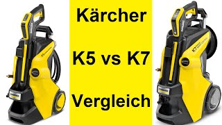 Kärcher K5 vs K7 Hochdruckreiniger Vergleich Test  50 mehr Reinigungsleistung [upl. by Neeleuqcaj]