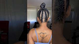 Braided Ponytail ✨naturalhairstyles braids braidedhairstyles braidedponytail hairtutorial hair [upl. by Kelley]