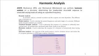 ANSYS Video tutorial4 on Modal and Harmonic analysis [upl. by Jerrilyn]