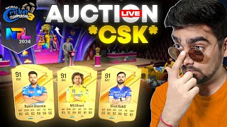 LIVE BUYING KOHLI DHONI ROHIT For CSK NPL 2024 MEGA AUCTION WCC3 [upl. by Viveca]