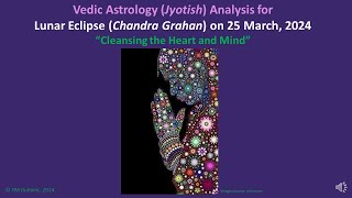 Vedic Astrology Jyotish Lunar Eclipse Chandra Grahan on 25 March 2024 [upl. by Glavin515]