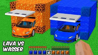 LAVA vs WASSER GARAGEN ÖFFNEN in Minecraft [upl. by Anitahs]