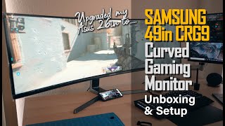 Upgraded my monitor to 49 in Samsung CRG9 Gaming Monitor  Unboxing amp Setup [upl. by Hemingway437]