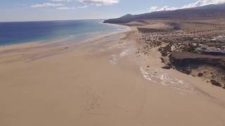 Fuerteventura Sotavento Beach from above DJI Phantom Drone footage 20161010 [upl. by Pouncey552]