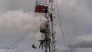 4 man emergency exit of a simulated blowout on a Snubbing Platform [upl. by Cristionna334]