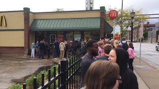 McDonald’s Szechuan sauce line pt 1 Rick and Morty sauce [upl. by Daggett839]