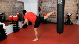 How to Do a Back Kick  Kickboxing Lessons [upl. by Nylssej]