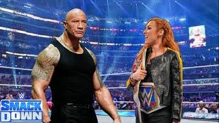 WWE Full Match  Becky Lynch Vs The Rock  SmackDown Live Full Match [upl. by Marjy]