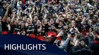 Racing 92 v Saracens FINAL Highlights – 14052016 [upl. by Eniarrol]