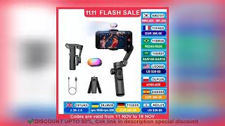 ✔️AOCHUAN 3Axis Handheld Gimbal Stabilizer for Smartphone with Fill Light for iPh [upl. by Anyah]