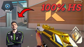 This is Perfect Crosshair Placement 100 HS  Valorant 2024 VISUAL [upl. by Lothair]