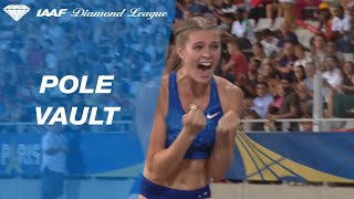 Alysha Newman sets a Canadian pole vault record in Paris  IAAF Diamond League 2019 [upl. by Ziza]