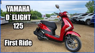 Yamaha DElight 125  First Ride [upl. by Lanrev494]