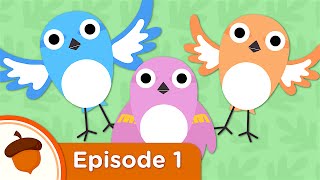 Cartoon  Hello Baby Sparrows  Treetop Family Ep1  Super Simple Songs [upl. by Sonitnatsok]