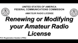 Renewing or Modifying your Amateur Radio License [upl. by Sabrina12]