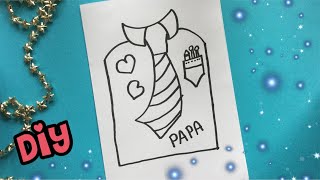 DIY DISEGNI PER LA FESTA DEL PAPÀ 👔 DISEGNI FACILI 👔 DISEGNARE FAI DA TE [upl. by Dduj]