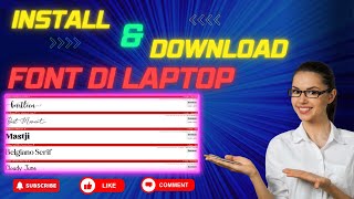 Cara Download Dan Install Font di Laptop fonts carainstall [upl. by Willdon53]