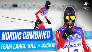 Nordic Combined  Mens Team Large Hill  4x5km  Full Replay  Beijing2022 [upl. by Anirtep]