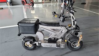 Electric Scooter WEPED Cvberfold Dark Knight 72V 90a Top Speed 120km Delivery Tuning Review [upl. by Oine]