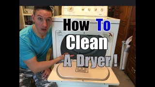 How To Clean a Dryer  Follow Along Cleaning Tutorial [upl. by Baylor]