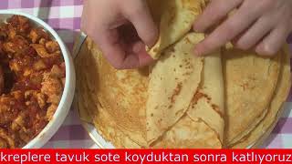 TAVUKLU KREP SARMA  BEŞAMEL SOSLU TAVUKLU KREP  KREPLİ BEŞAMEL SOSLU TAVUK [upl. by Ellga463]