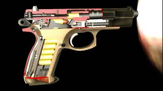 CZ 75How gun worksSlow motion [upl. by Uos998]