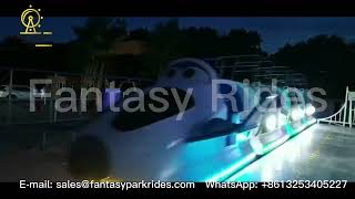 Fantasy Park Rides Amusement Equipment New Space Train Mini Roller Coaster Rides [upl. by Cofsky]