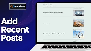 How To Add Recent Posts To a Page In WordPress [upl. by Nywles]